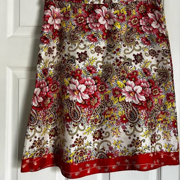 Deadstock Old Navy Vintage 2005 y2k Silk Bandana Floral Paisley Skirt size 4 - Picture 3 of 5
